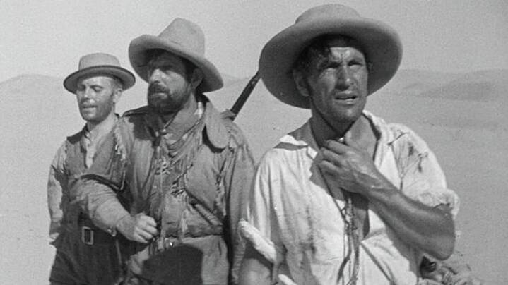 El legendario alpinista Luis Trenker en"El emperador de California" (1936). Una filmografía romántica del colono Johann August Sutter, realizada en Alemania entre 1935 y 1936 y en varios lugares de rodaje en Estados Unidos. Se trata de uno de los primeros westerns, también dirigido por Luis Trenker.