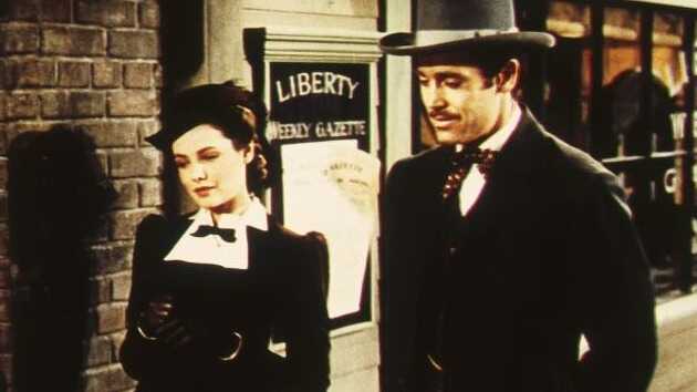 Henry Fonda in "Rache für Jesse James" (Originaltitel: The Return of Frank James) Der Film, gedreht 1940, war der erste US Western und Farbfilm des emigrierten Regisseurs Fritz Lang.