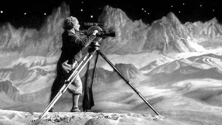 Zwischen Studiozauber und futuristischer Weltraumfantasie: Szene aus Fritz Langs „Die Frau im Mond“ (1929). Als „By Rocket to the Moon“ in den USA gezeigt, vermittelte der Film erstmals einem Massenpublikum zentrale Grundlagen der Raumfahrt, darunter das Konzept der mehrstufigen Rakete.