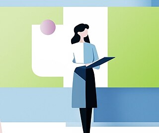 digitale Illustration einer Lehrerin 