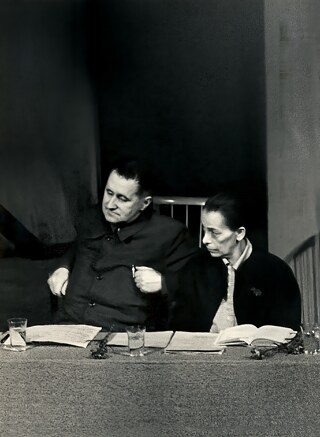 Helene Weigel and Bertolt Brecht, November 7, 1954.  Academy of Arts, Berlin; Bertolt Brecht Archive