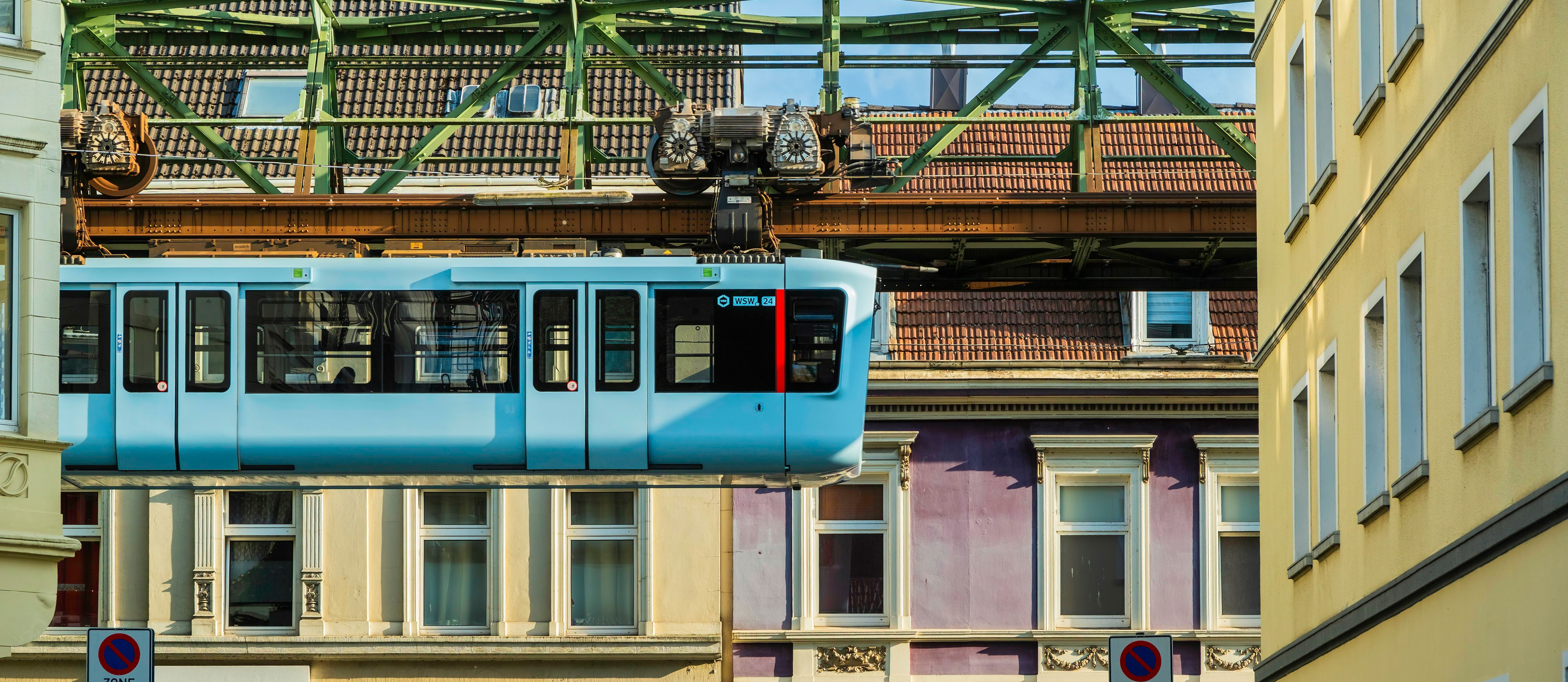The Wuppertal Suspension Railway near the Sonnborn stop, Wuppertal