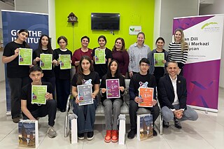 Gruppenbild der Nationale Deutscholympiade in Aserbaidschan