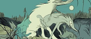 Menschen werden zu Werwölfen unter dem Mond