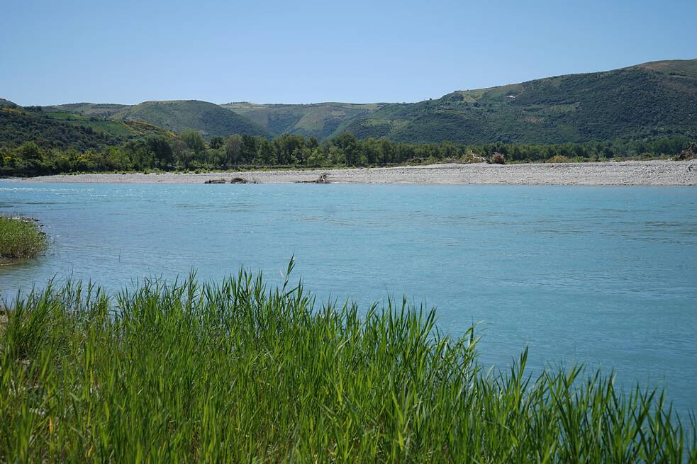 Die Vjosa, Europas letzter Wildfluss, im Jahr 2021