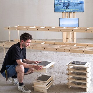 Laurin Böhm durante il montaggio