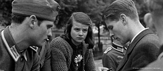 Hans und Sophie Scholl mit Christoph Probst. 23. Juli 1943, München