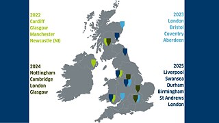 Vergangene Karriere Roadshows | Map &copy; © Goethe-Institut Vergangene Karriere Roadshows | Map