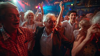 Podcast episode: Happy aging  &copy; © Creativity Factory / Canva AI Podcast episode: Happy aging 