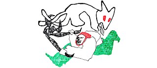 An illustration of the two-tailed dog