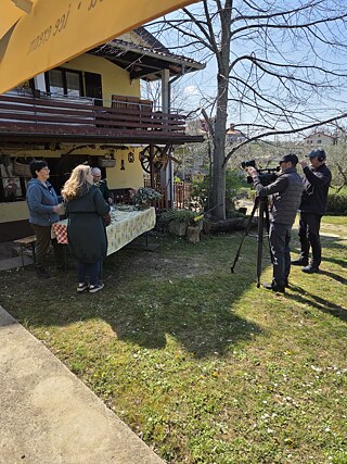 Jelena Radakovic with RTV Slovenia team 