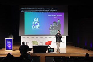 Stefan Radulovic at the AI conference in Athens