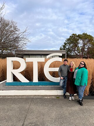 Medina Pasoma at RTÉ with Emma Curry and Zbyszek Zalinski
