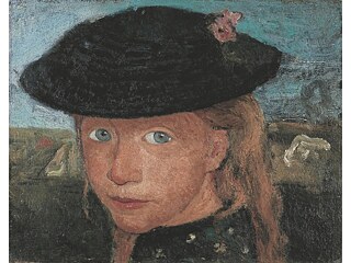 Kopf eines blonden Mädchens mit Strohhut, um 1904, Von der Heydt-Museum, Wuppertal