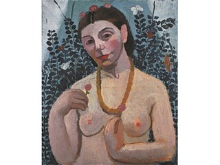 Selbstbildnis als Halbakt mit Bernsteinkette II, 1906, Kunstmuseum Basel