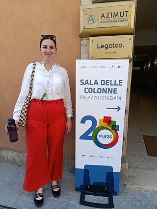 Sandra Galadjik at the International Journalism Festival