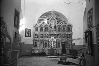 Während der Kämpfe in unmittelbarer Umgebung wurde die Kirche als Feldkrankenhaus genutzt.