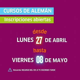 banner promocional de las inscripciones a los cursos de alemán en el Goethe-Institut Venezuela