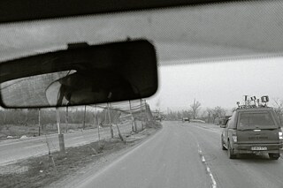 Straße von Kramatorsk nach Druschkiwka, Oblast Donezk