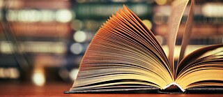 A book lying open