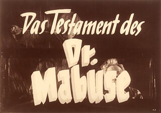 Poster for the film, Das Testament des Dr. Mabuse (The Testament of Dr. Mabuse)