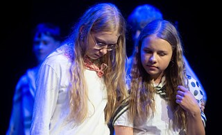 Szene aus dem Theaterstück „Wilhelm Tell: Vertrauen, Mut und Freiheit“, Antanas Vienuolis Progymnasium Vilnius
