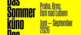 Logo: Das Sommerkino 2026 (schwarze Schrift auf gelbem Hintergrund)