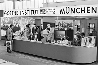  Goethe-Institut Stand auf der Didacta in Köln 1972