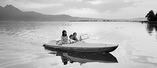 Ausflug mit Motorboot auf dem Kochelsee (1979)