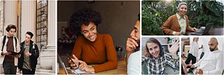 People learning German daily, online German course for work, study and family
