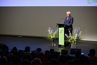 Bundespräsident Frank-Walter Steinmeier beim Festakt zum 75. Jubiläum des Goethe-Instituts