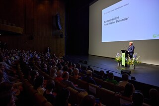 Bundespräsident Frank-Walter Steinmeier beim Festakt zum 75. Jubiläum des Goethe-Instituts