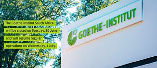 An image of the Goethe-Insitut Johannesburg outside logo