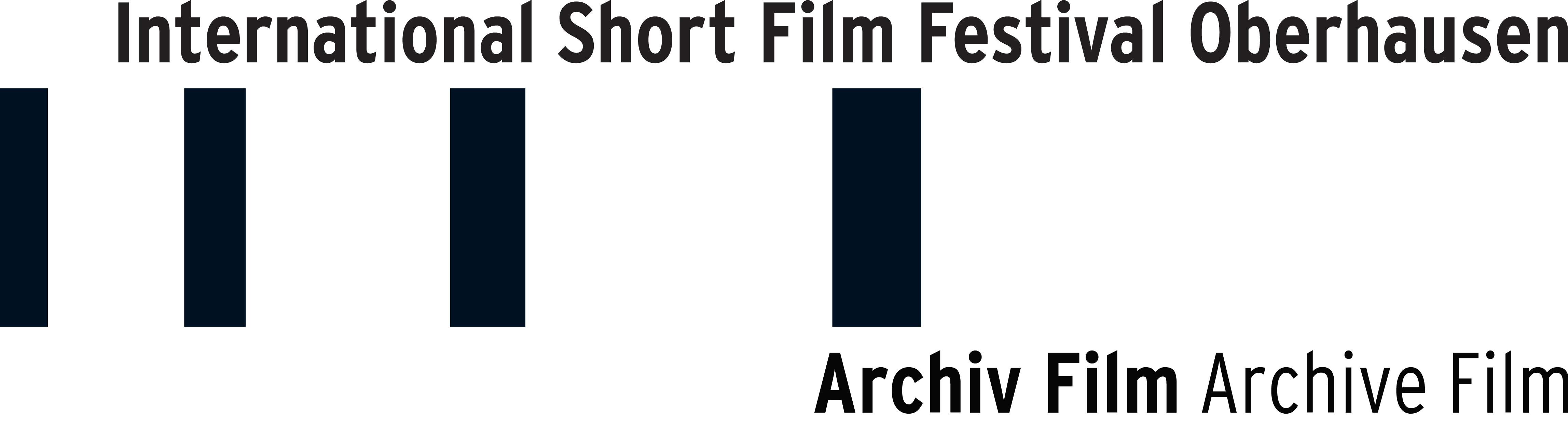 Logo of the International Short Film Festival Oberhausen with the archive film mark.