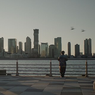 Meredith Monk at the Tribeca waterfront in New York City. Courtesy of 110th Street Films.