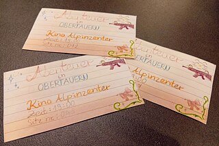 Gemalte Eintrittskarten