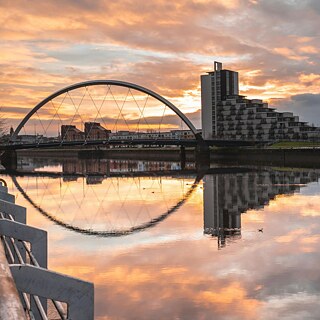 Glasgow skyline at night