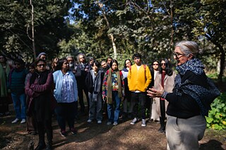 Visit to Farm 8 and an interaction with artist Rashmi Kaleka during the first meeting for the Elemental Imprints. Bio Design Lab project in New Delhi.