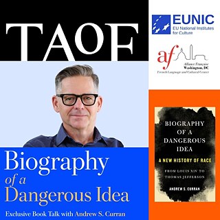 Wide event graphic in The Art of Freedom for Biography of a Dangerous Idea