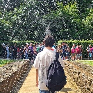 Bei den Wasserspielen in Salzburg