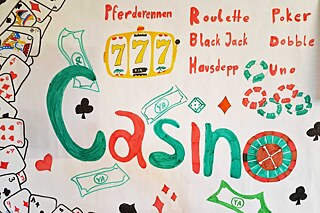 Ein selbst gestaltetes Casinoplakat