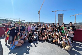 Gruppenbild auf dem InfoTurmStuttgart