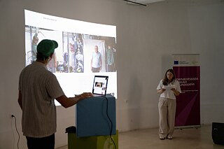 Auf dem Foto: Mariam Topchishvili