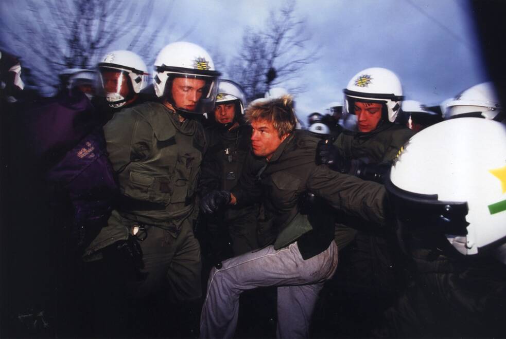 Campino 1998 beim Protest gegen den CASTOR-Transport 
