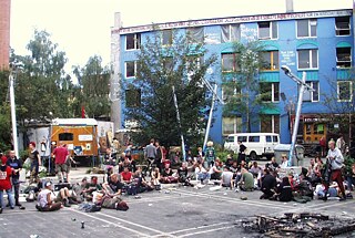 Punks auf den Chaostagen Hannover im Jahre 2000