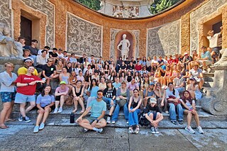 Gruppenfoto im Schloss Hellbrunn