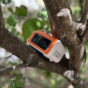  Roboteca_VinciBot im Garten des Goethe-Instituts