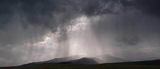Regen in den Bergen