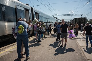 Vlakové nádraží v Kramatorsku, srpen 2025