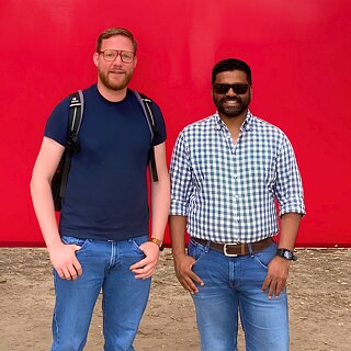 Rohan und Markus auf ihrer Reise durch Dallas, Texas